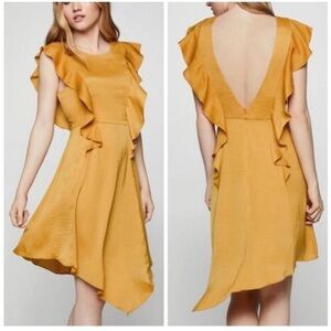 BCB GENERATION Mustard Ruffles Dress. Size 2